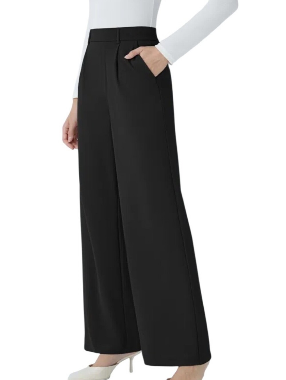 Halara Flexโข High Waisted Pocket Straight Leg Crepe Work Pants